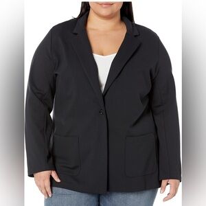 Black Blazer Jacket Amazon Essentials Women's Relaxed-Fit Soft Ponte Blazer New